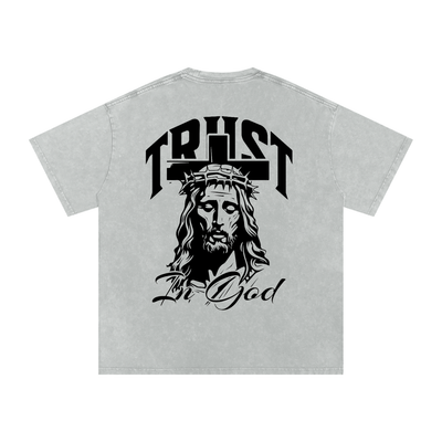 Dovira -Trust In God Wash Oversize T-Shirt