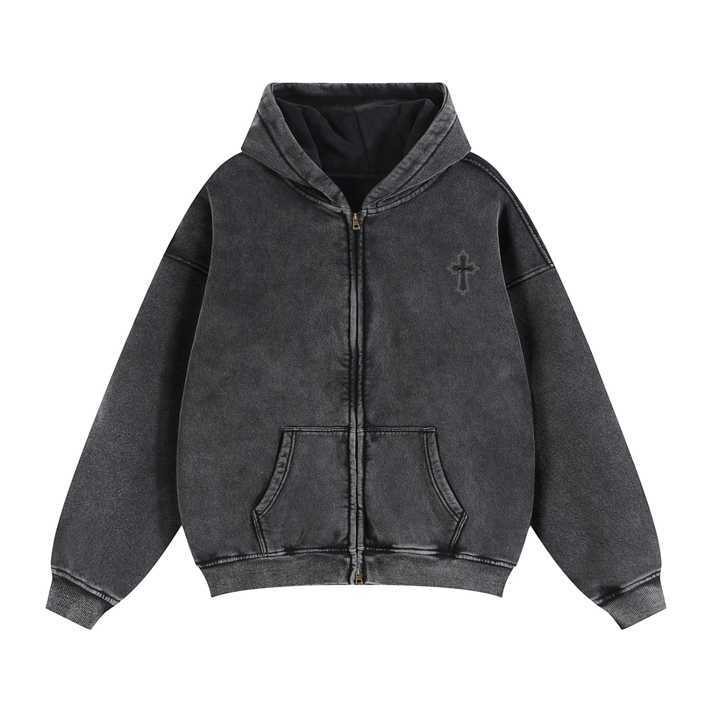 Dovira Washed Cross Hoodie