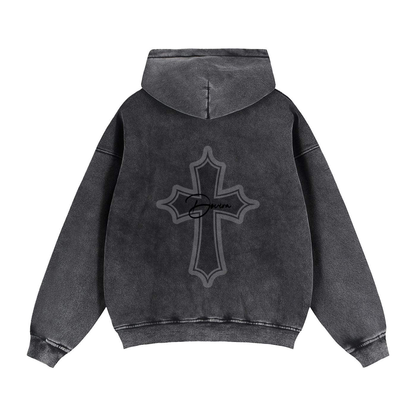 Dovira Washed Cross Hoodie